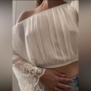 Poof! White Peasant Top Small